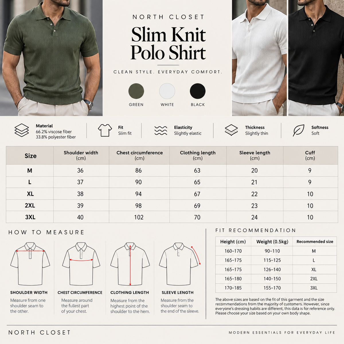 Short-Sleeve Slim Knit Polo