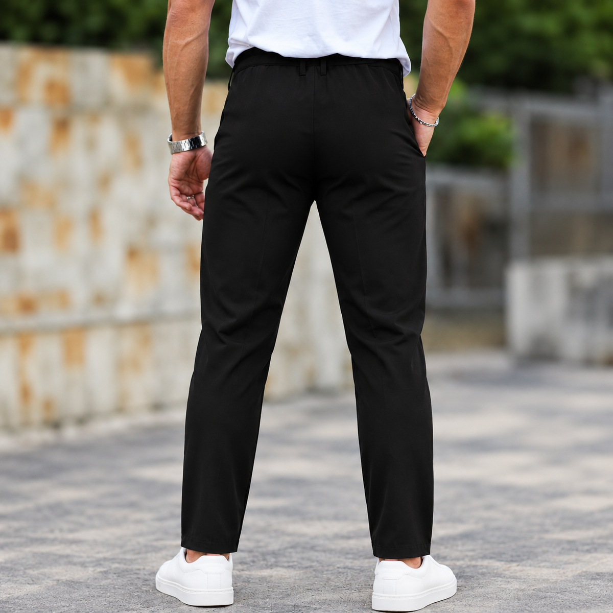 Lightweight Straight-Leg Trousers