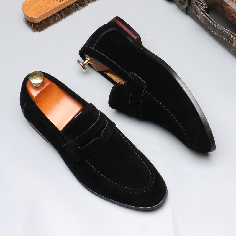 Rounded-Toe Slip-On Loafers