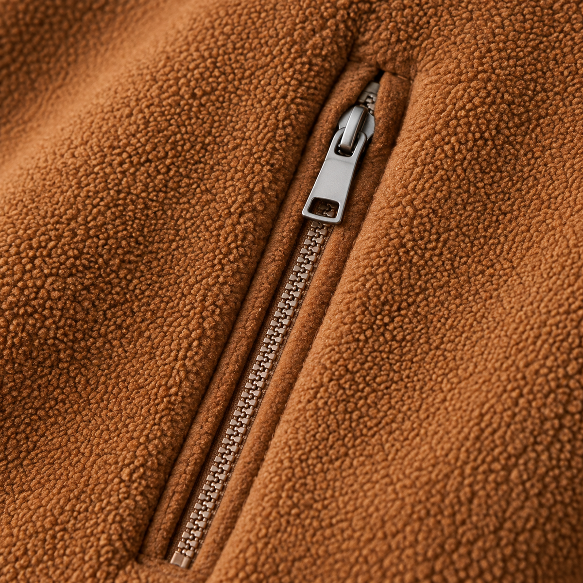 Fleece-Lined Stand-Collar Zip Jacket