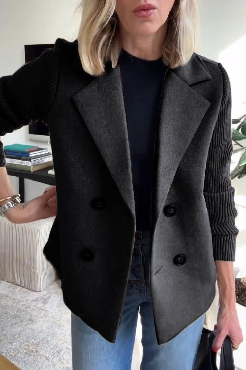 Ribbed Blazer Coat