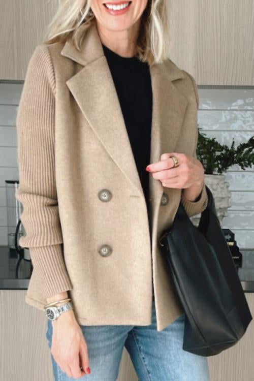 Ribbed Blazer Coat