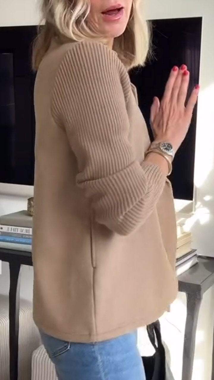Ribbed Blazer Coat