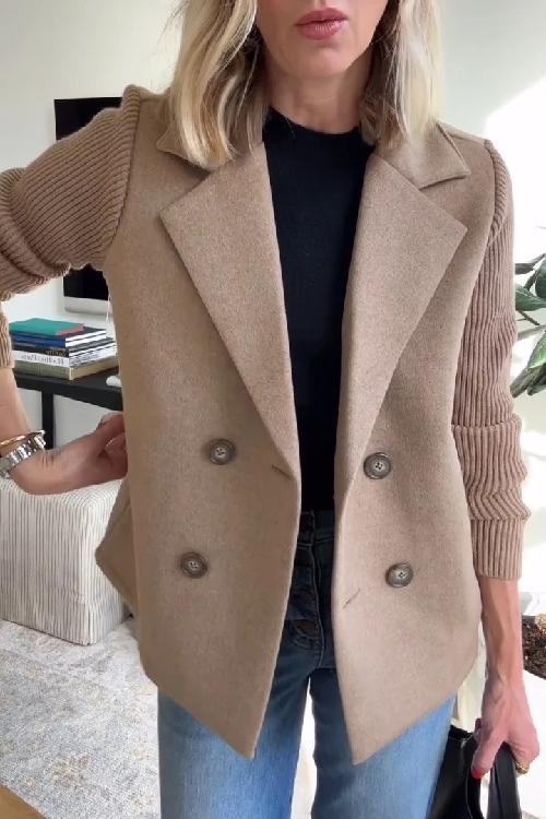 Ribbed Blazer Coat