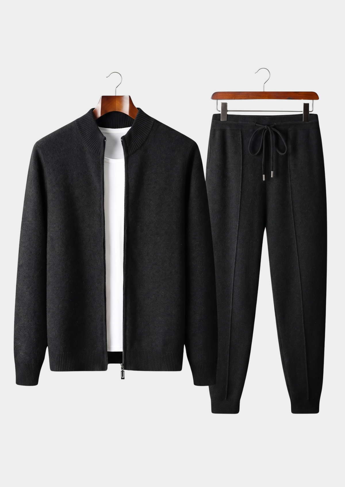 Knitted Zip-Up Tracksuit Set