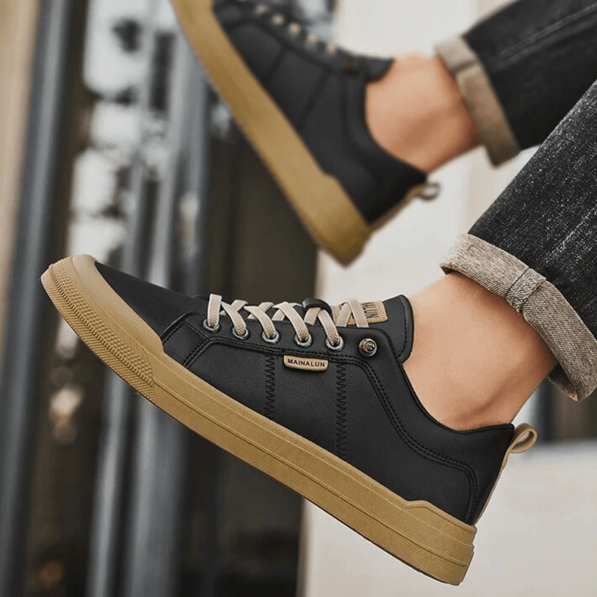 Leather Low-Top Trainers