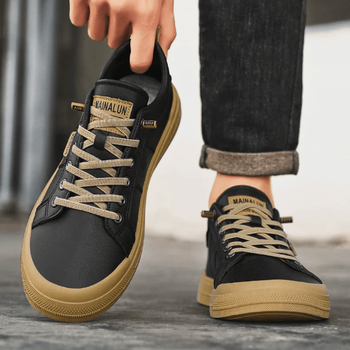 Leather Low-Top Trainers