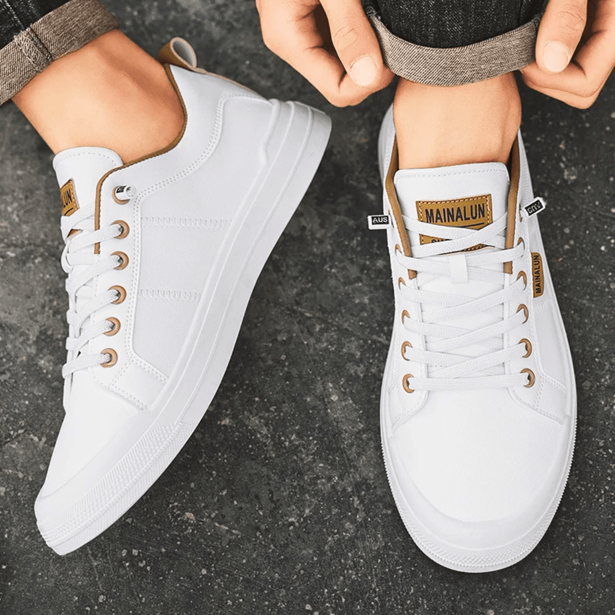 Leather Low-Top Trainers