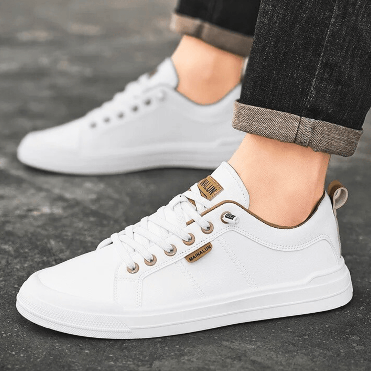 Leather Low-Top Trainers