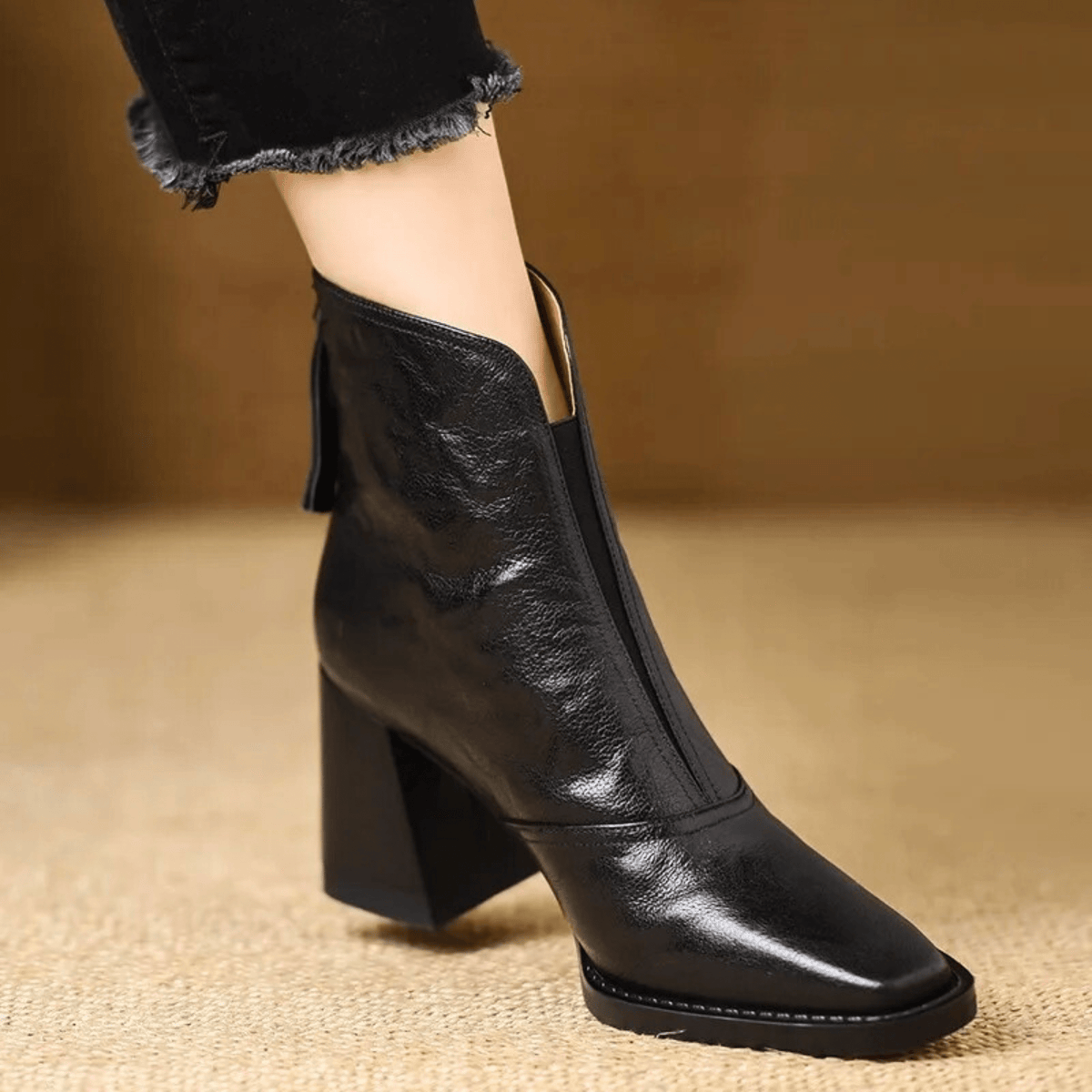 Block-Heel Ankle Boots
