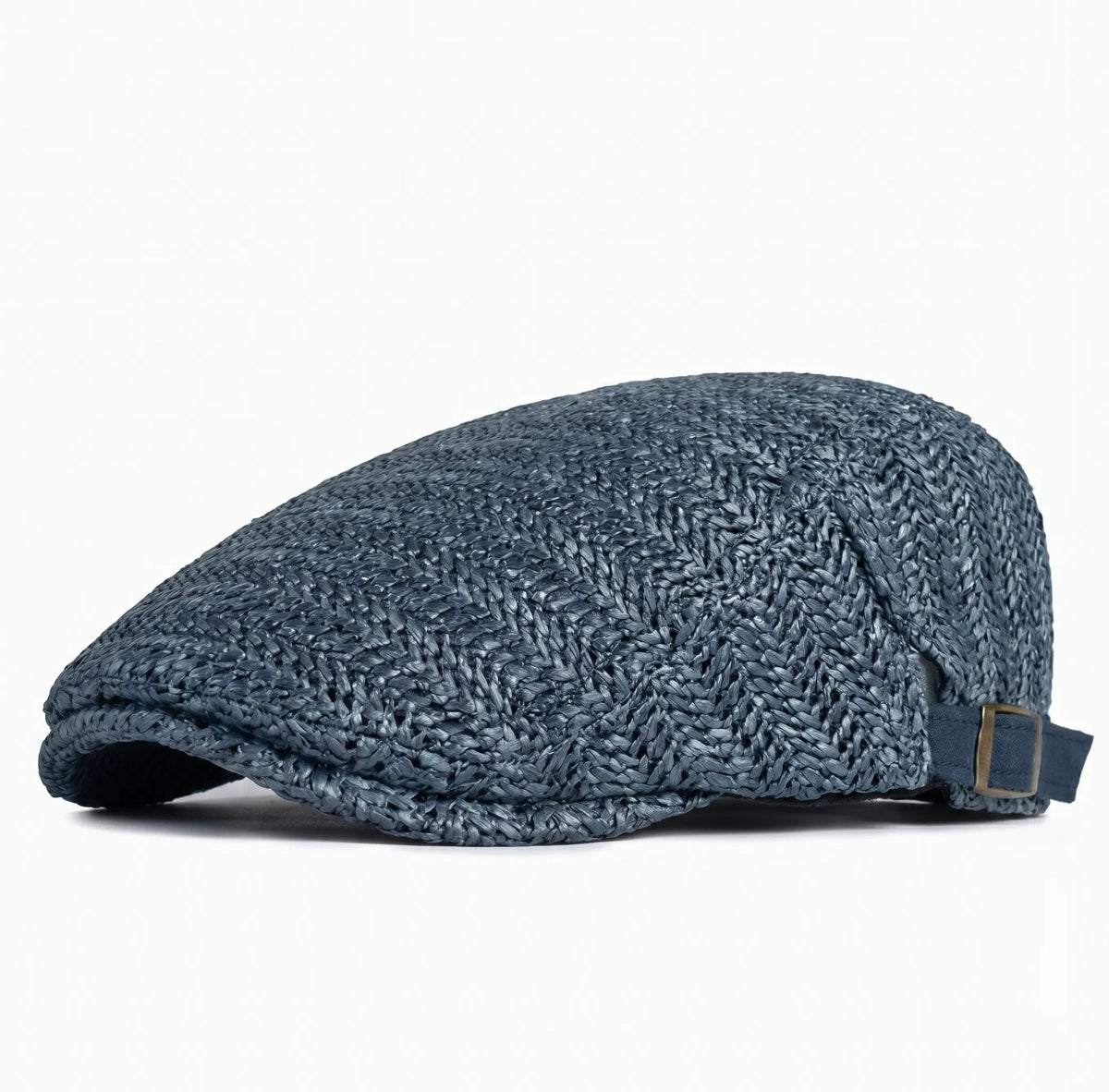 Woven Straw Flat Cap